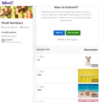 Kahoot - Hindi Numbers