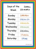 Days of the Week Poster 