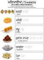 Indian Sweets - Say it, Read it, Write it and Trace it!