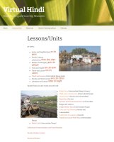 Virtual Hindi - A Website for Teaching & Learning Hindi