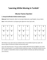 Learning while moving in Turkish - language
