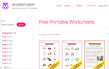 Skoolon.com-A website for digital printable worksheets